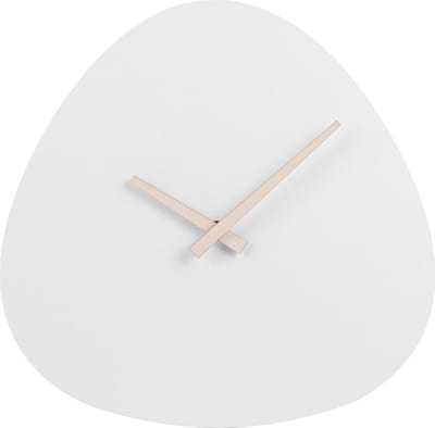 SensaHome Wandklok Lima - Japandi Stijl Design Klok - Moderne Organische Vorm Betonlook - Ø30cm - Wit