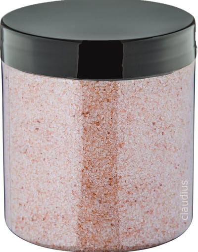 Himalayazout 300 gram - fijne korrels (0,4 - 0,9 mm) - 100% natuurlijk - Pot met zwarte deksel