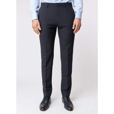 Roy Robson Broek Slim Uni Color Mix and Match Donker Blauw / male