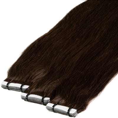 hair2heart Premium Tape Extensions Echt haar glad - 10 tapes 2,5 g 40 cm 6/3 donkerblond goud