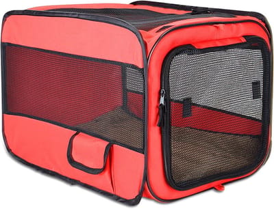 Hondenbox Auto - Huisdier Transport - Veilig Reizen - Opvouwbaar Design - Verschillende Maten - Rood