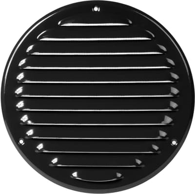 Rond Ventilatierooster Ø 16 cm met Vliegengaas - Zwart - Ideaal voor HVAC-ventilatie