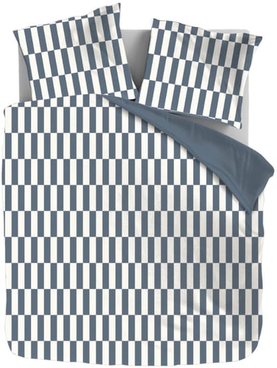 Dekbed-Discounter - Fresh and Co Dekbedovertrek 200 x 200/220 cm - Dubbele instopstrook - Wasbaar op 40 graden - Inclusief 2 kussenslopen - Pastel Rectangles