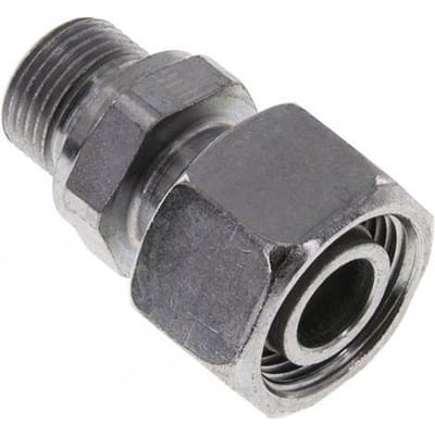15L & G3/8'' Verzinkt Stalen Rechte Draaidoorvoer Buitendraad 315bar NBR Verstelbaar ISO 8434-1