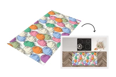 Keukenloper - Loper keuken - Ballonnen - Patroon - Feest - 120x60 cm - Keukenloper vinyl