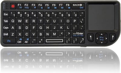 ELEMENTEY KB4 2.4Ghz USB Mini Draadloze Toetsenbord met TouchPad Muis - 7 Achtergrondverlichtingen - Geschikt voor PC, Notebook, Smart TV, HTPC, Android TV BOX, etc.