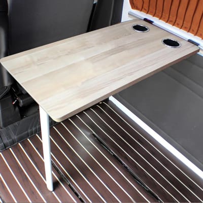 Afneembare Tafelpoot - Opvouwbare Tafel - Camper Keuken - Waterbeker Sleuf - 79.5x39.5 cm - Eiken