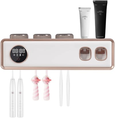 Archi Tandenborstelhouder Electrische – UV Sterilisator - Automatische Tandpastadispenser – Wandmontage – LED Touchscreen - Wit