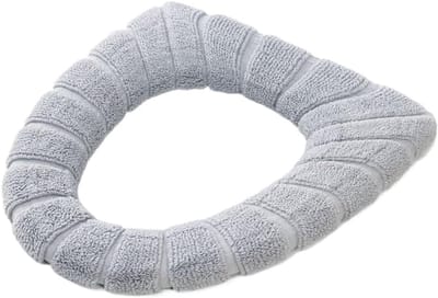 Toiletbrilhoes - WC-bril deksel - Comfort in de badkamer - Rekbaar en wasbaar - 30 cm diameter - Grijs