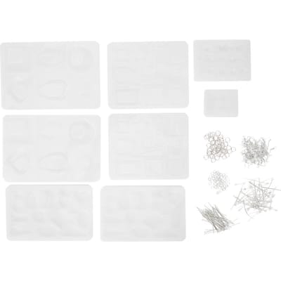 248 stuks / set Oorbellen Gietmallen DIY Ambacht Sieraden Hanger Maken Mal Accessoire white
