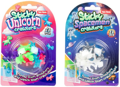Toi-Toys Fun Mini Window Crawlers Unicorn or Astronaut 12pcs.