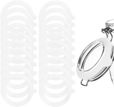 Rubberen ringen voor brillen - 20 stuks silicone afdichtringen voor conserveringspotten, lekvrije vervangingen, 6.8 cm binnendiameter