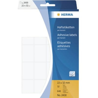 HERMA Vielzwecketiketten wit 22x32 mm Papier mat 640 St.