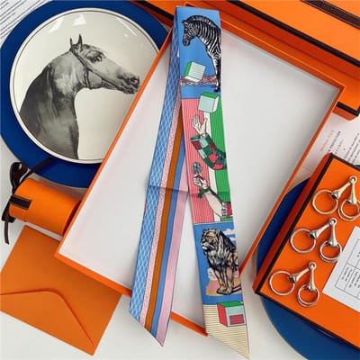 100% Zijde Hoge Kwaliteit Luxe Merk Sjaal Dames Hoofdband Haarband Foulard Strik Lint Neckerchief Dunne Sjaals Accessoires 5x85cm gray