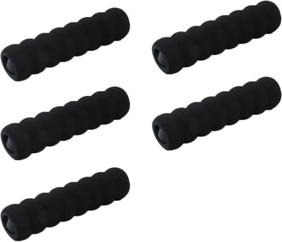 Set van 5 beschermhoezen voor deurknoppen, deurhendel bescherming, kinderveiligheid, zwarte schuimstof, voorkomt schade aan meubels en muren.