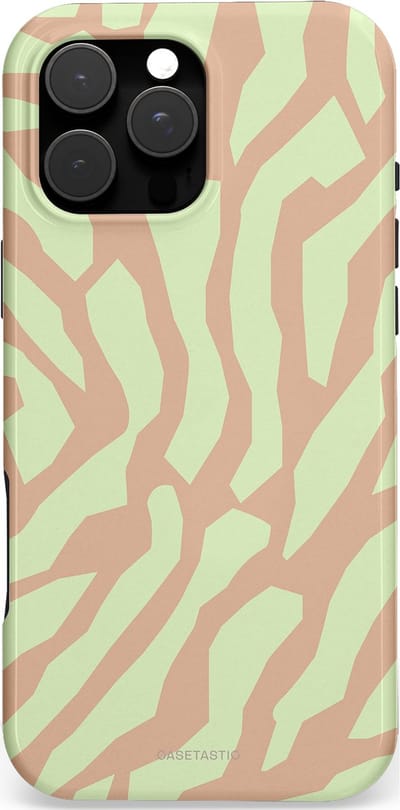 Casetastic Hoesje Geschikt voor Apple iPhone 16 Pro Max Magsafe - Stijlvolle Beschermende Duo-layer Case - Limoen Lime Spots