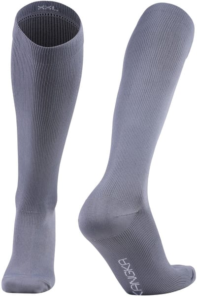 KANGKA® Compressiekousen Maat 43-35 (XXL) - Grijs - Steunkousen voor Zittend en Staand Beroep - Reissokken - Compressie sokken voor Hardlopen, Wandelen, Vliegtuig