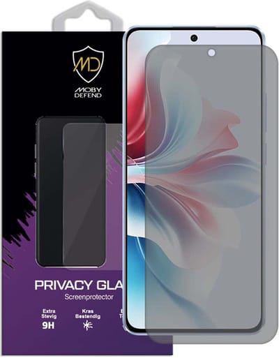 MobyDefend Screenprotector - Geschikt voor Oppo Reno11 F - Matte Privacy Glass Screensaver