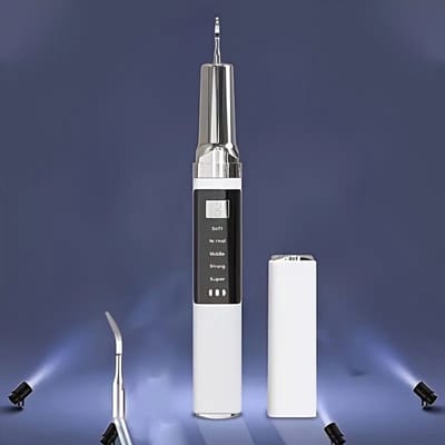 K&R Ventures® Elektrische Tandsteenverwijderaar – Tandplak Verwijderaar – USB C Oplaadbaar – 2 Vervangbare Koppen – 5 Standen Verstelbaar – Professionele Mondverzorging voor Thuis