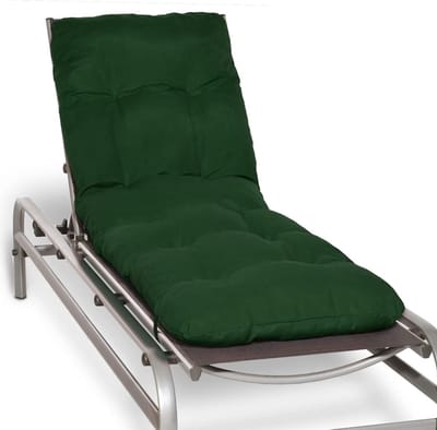 Beautissu Flair RL – Ligbedkussen Tuinkussen Ligstoel – Zonnebed Kussen voor Tuin Meubelen 190x60x8 cm Groen