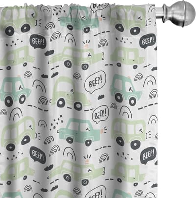ABAKUHAUS Gordijnen – 2-delige set – 75x175 cm – Microfaser – Halfdonker
