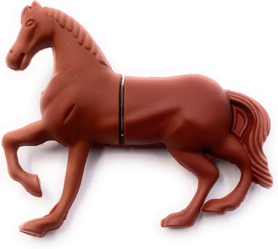 Paard USB-stick - Rijdier Geheugen - Bestanden Opslaan - Uniek Vormgegeven - Bruin