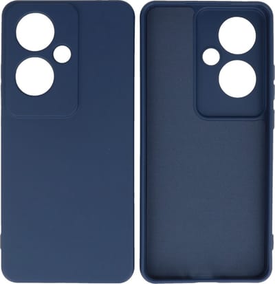 Hoesje Geschikt voor OPPO Reno 11F - Fashion Telefoonhoesje Backcover - Siliconen Hoesje - Navy
