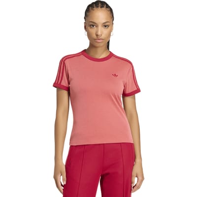 Adidas Cali T-shirts Dames - Rood - Maat S (34-36) - Katoen Jersey