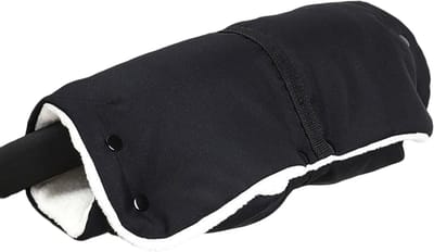 Kinderwagenhandschoenen - Warme fleece en katoen, waterdicht en winddicht, universele maat. Kinderwagen-, kinderwagen- en fietsstuuraccessoires - Zwart