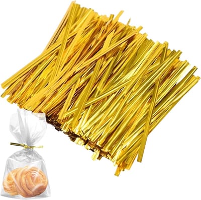 1600 Stuks 4 Inch Metallic Twist Bands voor Cadeauverpakking, Foil Tapes en Decoratie voor Snoepzakjes, Koffiezakjes en Taartlollies