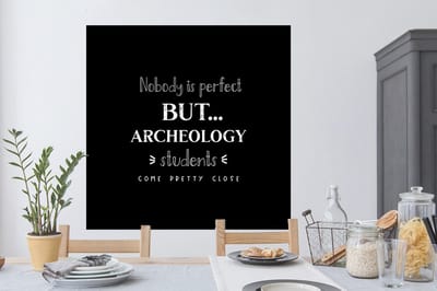 Muurstickers - Sticker Folie - Quote - Studenten - Archeoloog - 120x120 cm - Plakfolie - Muurstickers Kinderkamer - Zelfklevend Behang XXL - Zelfklevend behangpapier - Stickerfolie