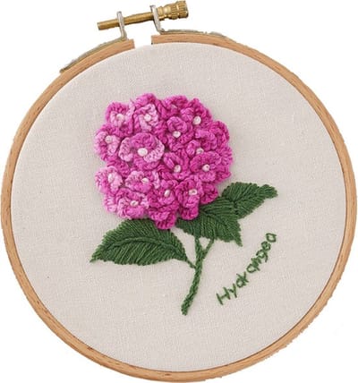 Nixnix® - Cirkelvormige Borduurset - Hortensia's - Borduren - Handwerk