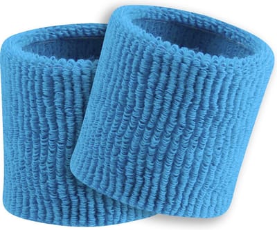 TCK - Polsbanden - Badstof - Diverse Sporten - Volwassenen - Terry - Standard Weight - 8 cm - Paar - lichtblauw - One Size