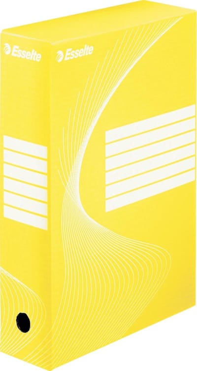 Esselte Boxycolor Archiefdoos - 80 x 352 x 250 mm - Geel | 25 stuks