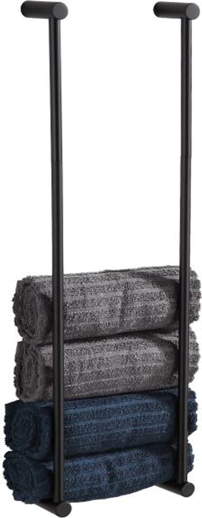 VDN Stainless Handdoekrek - Handdoekrek badkamer - Zwart - Handdoekenrek - Handdoekhouder - RVS