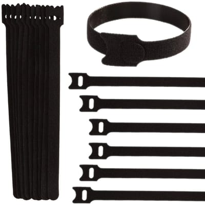 GEKO Klittenband kabelbinders - 10 stuks - 210x12 mm - Herbruikbaar en flexibel