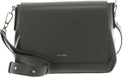 MANDARINA DUCK Leren Schoudertas Luna Shoulder Bag With Flap Military Olive Groene