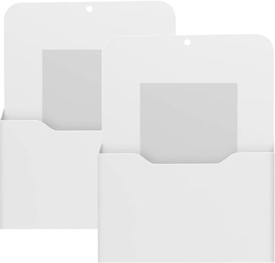 Famanu – Magnetische documentenhouder A4 voor koelkast en whiteboard set van 2 wit