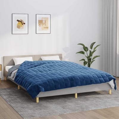 vidaXL - Verzwaringsdeken - 220x235 - cm - 11 - kg - stof - blauw