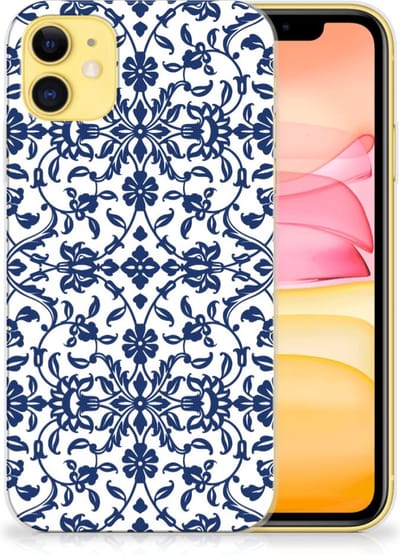 Apple iPhone 11 TPU Case Flower Blue