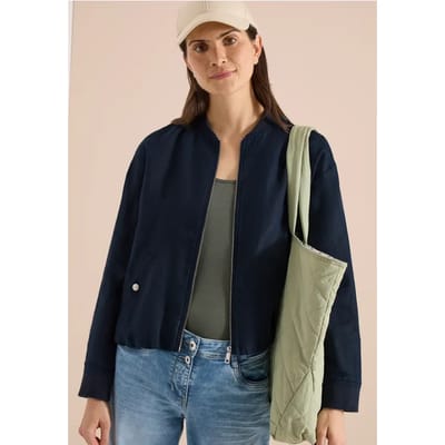 Linnen blouson met rimpels