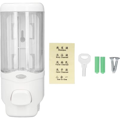 Handmatige Zeepdispenser Transparant Lekvrij Wandmontage Handzeepdispenser voor Badkamer beige