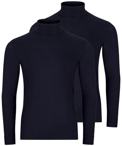 RAGMAN Heren shirt met rolkragen 2 pack Basic
