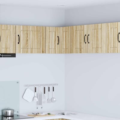 vidaXL - Wandhoekkast - LUCCA - Sonoma - Eiken - 57 - x - 57 - x - 40 - cm - Bewerkt - hout