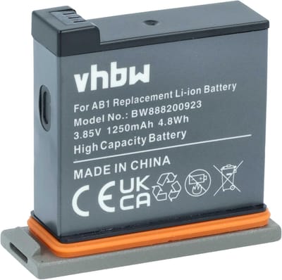 Camera Batterij - Reserve Energie - Opname Verlengen - Li-ion Technologie - 1220 mAh 385V - Zwart