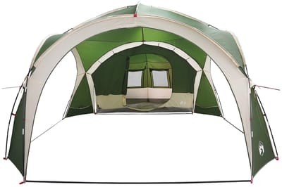 vidaXL - Zijtent - met - dak - Groen - 410 - x - 410 - x - 250 - cm - Polyester - en - Staal