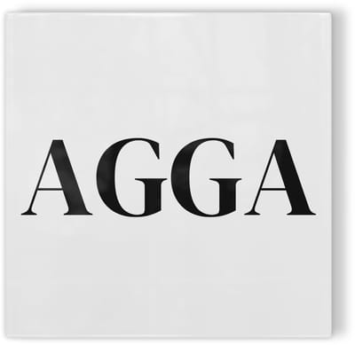 Tegeltje Den Haag Agga - wit zwart - tegeltje stad - tegeltje met tekst