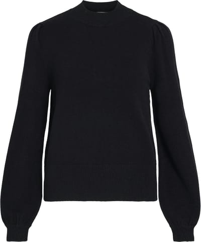 Vila Trui Viril Turtle-nk Balloon L/s Top - N 14084179 Black Dames Maat - L