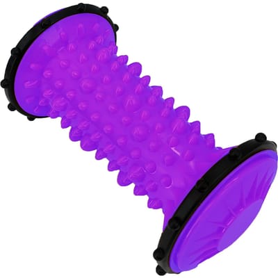 Massage des pieds à rouleaux pour le talon, la voûte plantaire, le dos, les jambes, les muscles des mains, la relaxation, le massage des pieds violet