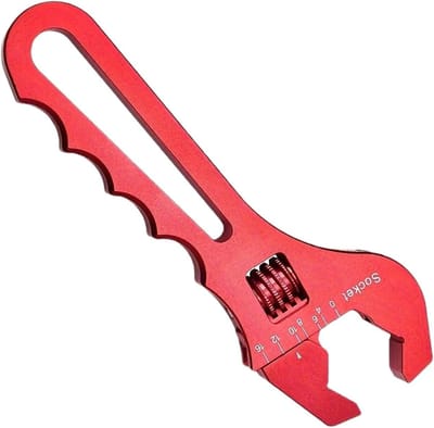 Slangaccessoire Gereedschap - Adapter Montage - Slangen Monteren - Verstelbaar Bereik - AN3 tot AN16 - Rood